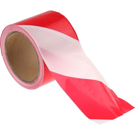 Ruban de signalisation Rouge/Blanc RS PRO, 75mm x 100m ( Prix pour 1 ) (1/2)