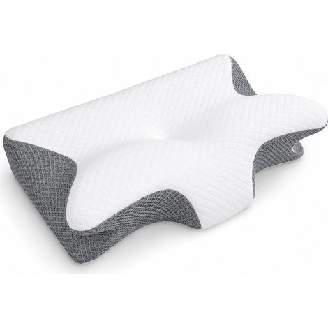 Oreiller cervical en mousse à mémoire de forme – Oreiller papillon orthopédique et respirant (1/5)