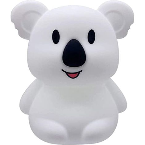 Veilleuse Rechargeable en Silicone Souple en Forme de Koala,Luminosité Ajustable et 9 Couleurs via Tactile ou Télécommande,pour Enfants et Adultes (1/5)