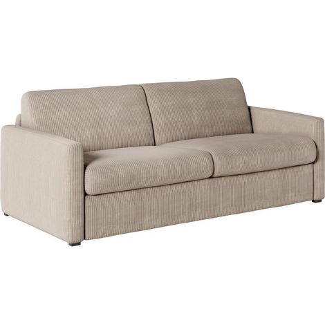 Canapé Convertible 3 Places Velours "Aly" 178cm Taupe (1/5)