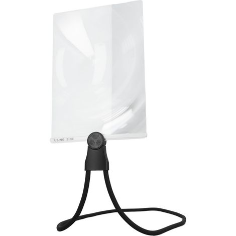Loupe de cou à grossissement 3X, loupe de bureau portable à suspendre, loupe à col de cygne haute définition pour réparations et travaux manuels, noire (1/5)