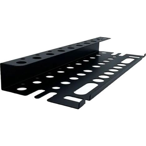 Porte-outils mural 40 cm, en acier au carbone noir, rangement d'atelier pour tournevis, pinces, ciseaux, clés (noir) (1/5)