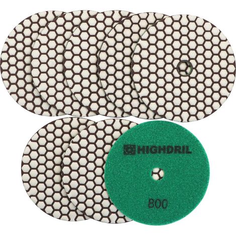 lot de 8 disque de polissage, diamant, grain 800, sec, granit marbre pierre (1/5)