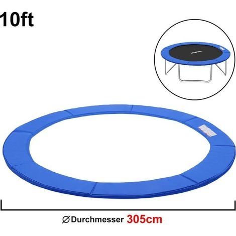 Coussin de Protection pour Trampoline Ø244/305/366cm Protection des Bords Ressort Anti-UV Indéchirable PVC PE Protection des Bords Pièces de Rechange pour Trampoline, bleu/coloré (1/5)