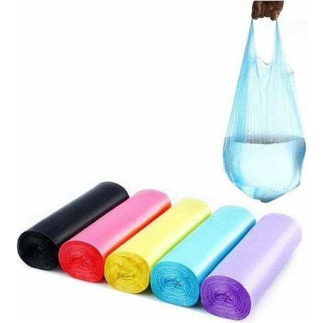 5 Rouleux de 100 Pcs Sacs Poub avec Poignées 20L (1/4)