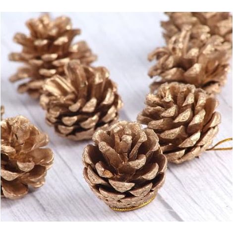 36 Stück Tannenzapfen, 3–4 cm große dekorative Tannenzapfen, Zapfendekorationen für die Weihnachtstischdekoration, festliche DIY-Projekte für Hochzeiten und Weihnachtsbäume (1/4)
