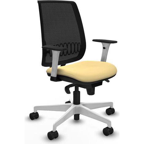 Chaise de bureau piqueras y crespo Alares noir blanc 120 kg (1/2)