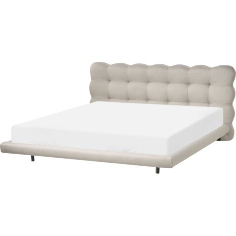 Bett mit Lattenrost Stoff SOULISSE 180 x 200 cm Beige