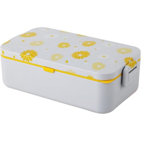 Boîte bento micro-ondable en PP, jaune, petite (1/5)