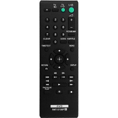 Mando a distancia de repuesto RMT-D198P para reproductores de DVD Sony SR760 SR170 DVPSR170 DVPSR370 RMTD198P（）