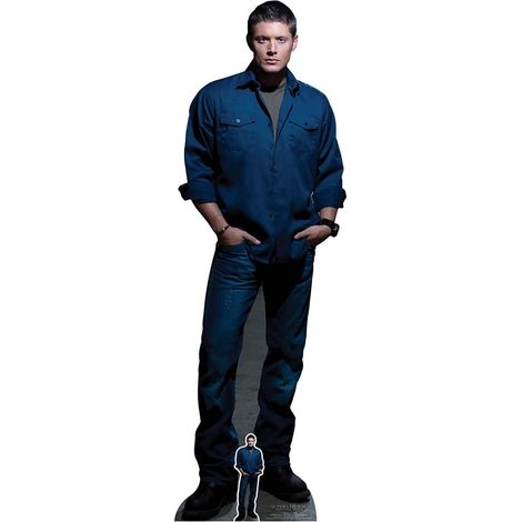 Figurine en carton Dean Winchester Chemise bleue série Supernatural - Haut186 cm (1/5)