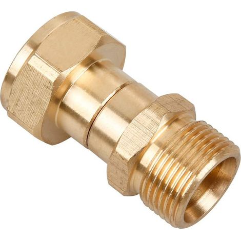 Raccord rapide rotatif pour tuyau haute pression 3000 PSI, connecteur métrique M22 14 mm (1/5)