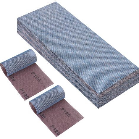 25 Pièces Filet Bande Abrasive 115x230mm Grain 120 Autoagrippant (1/5)