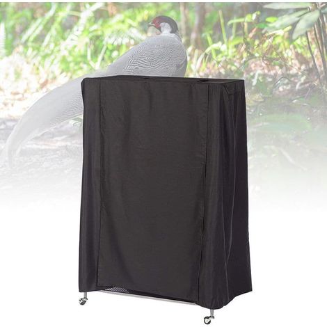 Cage à oiseaux avec panneau supérieur amovible pour une protection nocturne optimale, offrant intimité et confort aux petits animaux. 48 x 41 x 27 cm (Petite, Noire) (1/4)