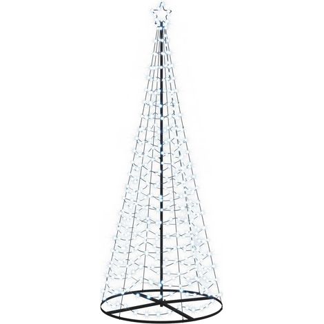 LED Spiral Christmas Tree with Base EKENAS 250 cm 370 LEDs vidaXL (1/5)