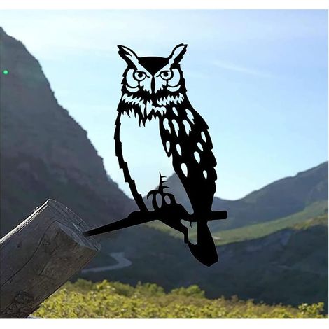 Stahlsilhouette eines Metallvogels, Ast-Vogel-Dekorationsstatue (1/4)