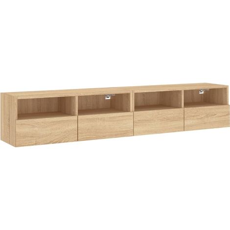 Maison Exclusive - TV-Wandschränke 2 Stk. Sonoma-Eiche 80x30x30 c
