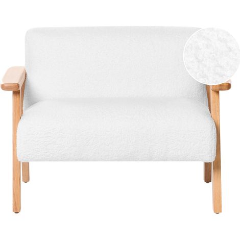 Kindersofa LALMO Bouclé Weiß