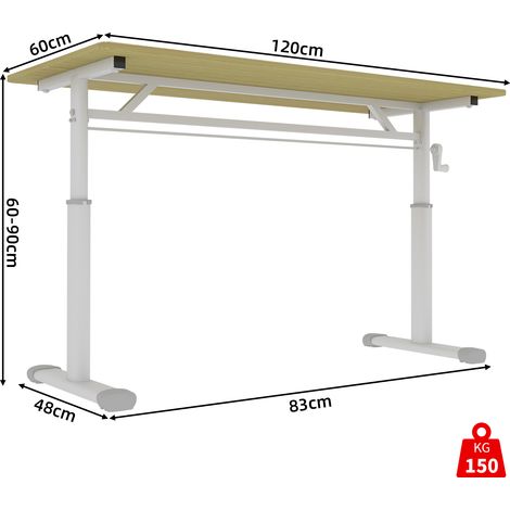 Bureau d'étude réglable pour enfants et adultes – Hauteur réglable, bureau multifonctionnel pour la maison et le bureau, design compact (1/5)