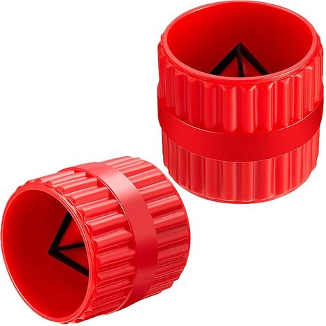 Desbarbador de tubos , Desbarbador universal de tubos, Escariador interior/exterior, Diámetro interior: 5-38 mm, Herramienta para biselar tubos, Herramienta para desbarbar tubos de PVC (2 piezas)