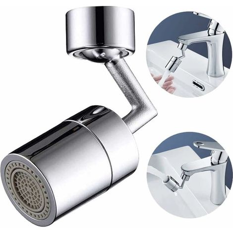 royaluxe - Réglable Aérateur pour Robinet,720 Degrés Aérateur de Robinet,Mousseur Robinet Économiseur d'Eau,Tête de Robinet de Cuisine à économie D'eau,Robinet de Filtre Anti-éclaboussures Universel, (1/5)