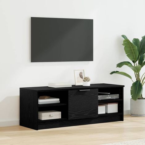 vidaXL Mobile TV Rovere Nero 102 x 35 x 36,5 cm Legno multistrato