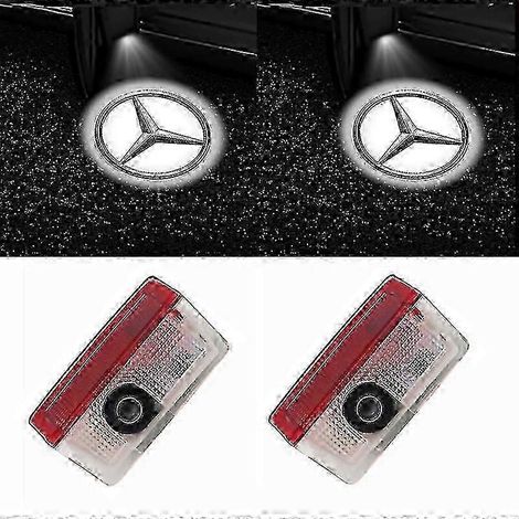 Deux lampes de bienvenue Mercedes-Benz, compatibles avec les modèles Classe A, Classe B, Classe C, Classe E, GLE et autres. (1/5)