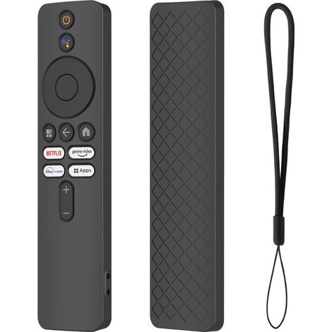 Kompatibel mit: Fernbedienung für die neue Xiaomi TV Box S (2. Generation) – Schutzhülle aus Silikon, staub- und stoßfest (2er-Pack) – Schwarz (1/5)