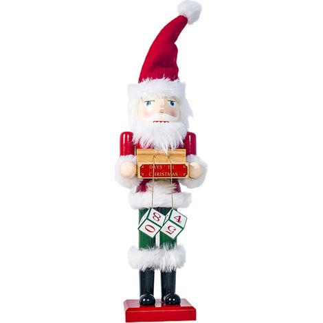 Ornement Soldat de Noël en Bois Casse-Noisette, Décoration de Table Festive Traditionnelle pour Maison (1/5)