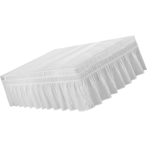 Polyester Weißer Faltenrock Für Bettwäsche Bettrock Aus Mit Rüschen Zuhause Und Hotel (1/5)