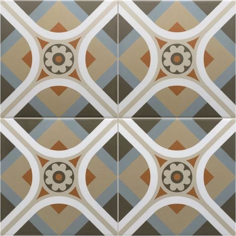 Carrelage Imitation Carreaux De Ciment 20x20 cm RIVOLI Cinque (1/2)