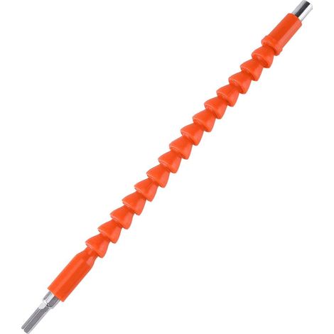 1/4'' 295mm Arbre Flexible Universel Hexagonal Vissage Extension Rallonge pour Perceuse Visseuse Tournevis Electronique(Orange) (1/5)