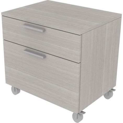 Cassettiera 2 cassetti - Design moderno e funzionale - Rovere rock