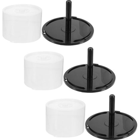 Boîtier CD Transparent Rond 3pcs pour Rangement Rapide et Protection des Disques, Capacité 50pcs, pour Bureau et Voyage en Plastique Pp (1/5)