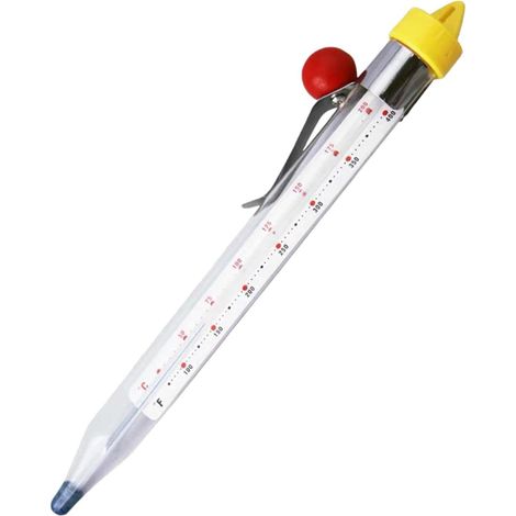 Thermomètre à friture Classique  Thermomètre Alimentaire à Lecture de température de Cuisine - Thermomètre de Cuisine pour Sucre Candi, Plage de température : 50℃～200℃/100-400℉ (1/5)