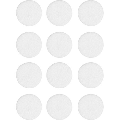 Patins en feutre blanc auto-adhésifs (lot de 12) 25 mm de diamètre Vorstahl (1/5)