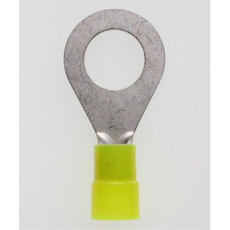 Quetschkabelschuh DIN 46237 isoliert, Ringform Querschnitt 4mm² - 6mm² gelb, transparent - 1 Stück
