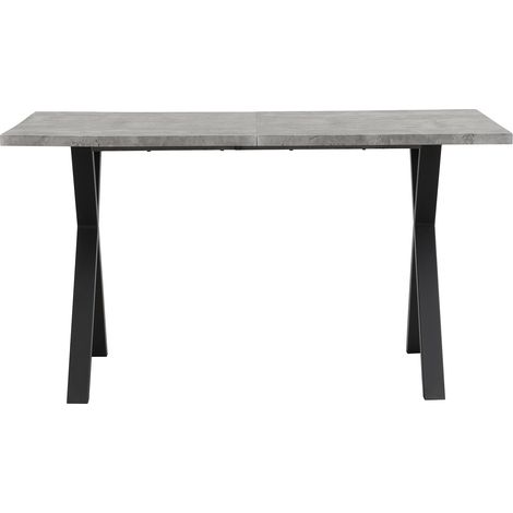 Table à manger, design à pieds croisés, table à manger rectangulaire, table basse, table à manger moderne et simple en fer forgé, L140B80H76cm, aspect béton+noir[OLD SKU:N634P243368B] (1/5)