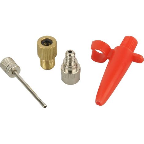 Unisex adaptersæt 4 dele Luftpumpen Adapter Set, silber, Einheitsgröße EU (1/3)