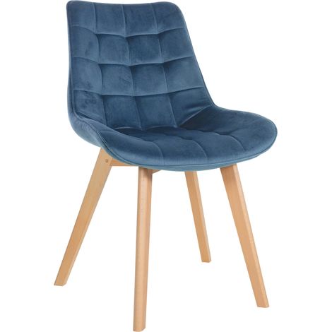 Stuhl Brook Samt blau