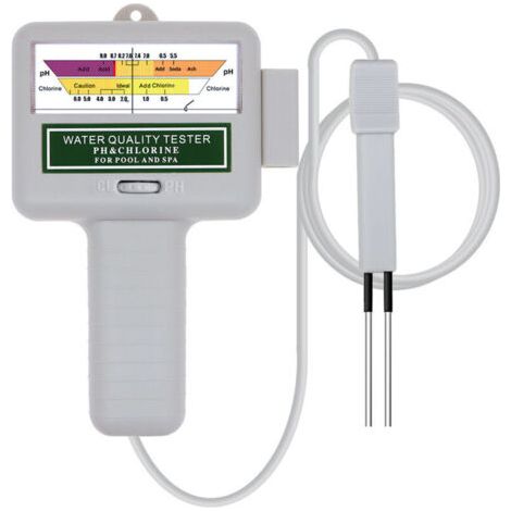 Kit de testeur de Compteur d'eau de Chlore PH, Moniteur numérique Portable d'analyse de la qualité de l'eau, Test pour l'analyseur électronique de la qualité de l'eau de la Piscine et du Spa