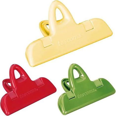 Pinza cierrabolsas presto 7-11 cm, 2+1 piezas
