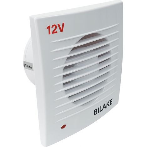 Extractor de baño Bilake 100 mm – Alimentación 12V AC/DC – Ideal para barcos, caravanas y sistemas solares