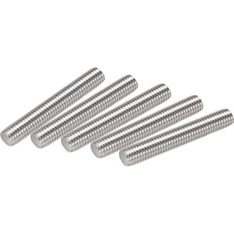 Tige filetée M10x60 mm Lot de 5 Acier inoxydable 304 Fixation robuste et résistante à la corrosion Bricolage et industrie Argent (1/4)