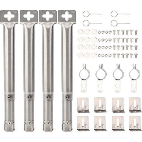 4 Pièces Brûleur, Acier inoxydable, Réglable, Universel, Barbecue à gaz (1/5)