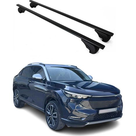 OMAC Barres de toit pour HONDA HR-V III 2021-2026 – TÜV / DIN 75302:2019 – Antivol inclus – Charge max 75 kg – 2 barres Noir (1/4)
