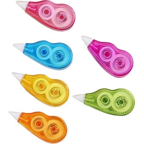 correcteur pratique lot de 6 12 mètres ruban adhésif