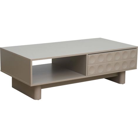 Table basse rectangulaire L120 cm beige (1/5)