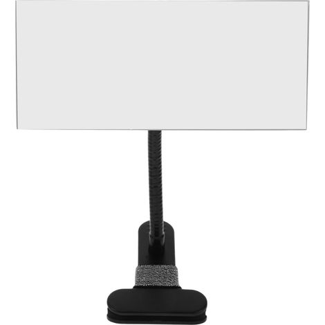Miroir de Sécurité à Clipser Noir en Fer Bras Flexible et Angle Réglable pour Bureau, Miroir Carré Minimaliste pour Augmenter la Productivité Travail (1/5)
