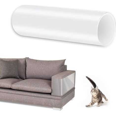 Cat Anti Scratch Tape Scratch Protection, 20 cm x 3m Chat Anti Griffe Sticker Transparent Ruban adhésif Anti-Rayures pour Dressage de Chat pour Canapé, Porte, Table, Meubles (1/5)